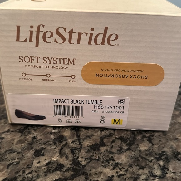 Life Stride impact black tumble round toe fats NIB 8 - Picture 8 of 10